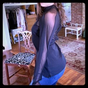 Black Shear Free People Large long sleeve shirt